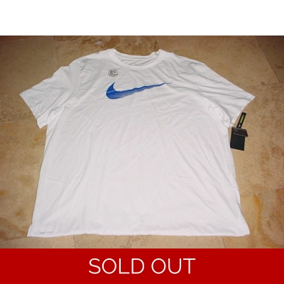 Nike Stamped Swoosh Logo Futura Tee White 3XLT